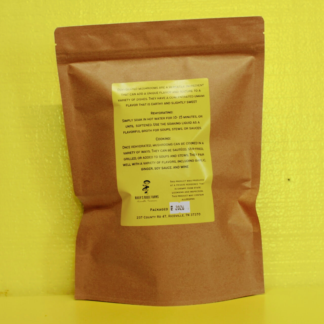 Dehydrated Mushroom-2 oz